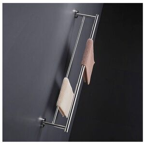 Kenivix 30” Bathroom Double Towel Bar Polished Steel Towel Hanger Towel Rack